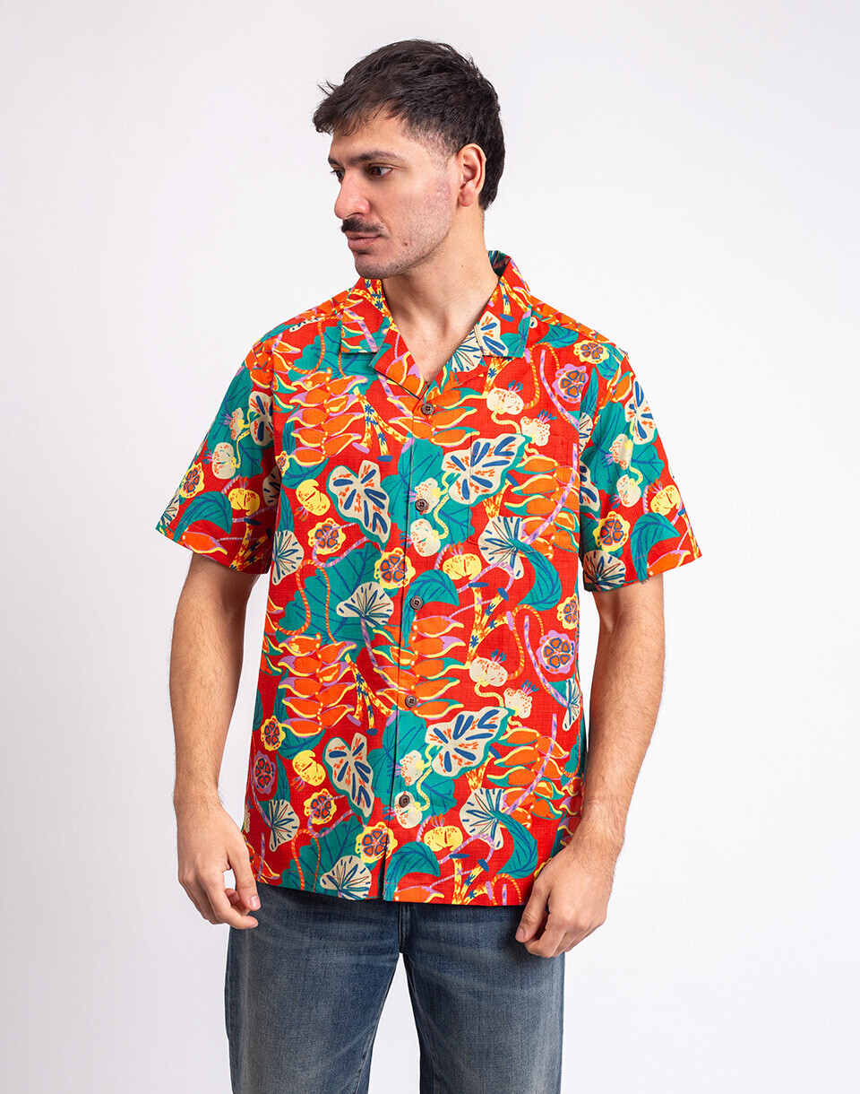 Patagonia M's Tidal Threads Camp Shirt Tropiclimb: Hot Ember M
