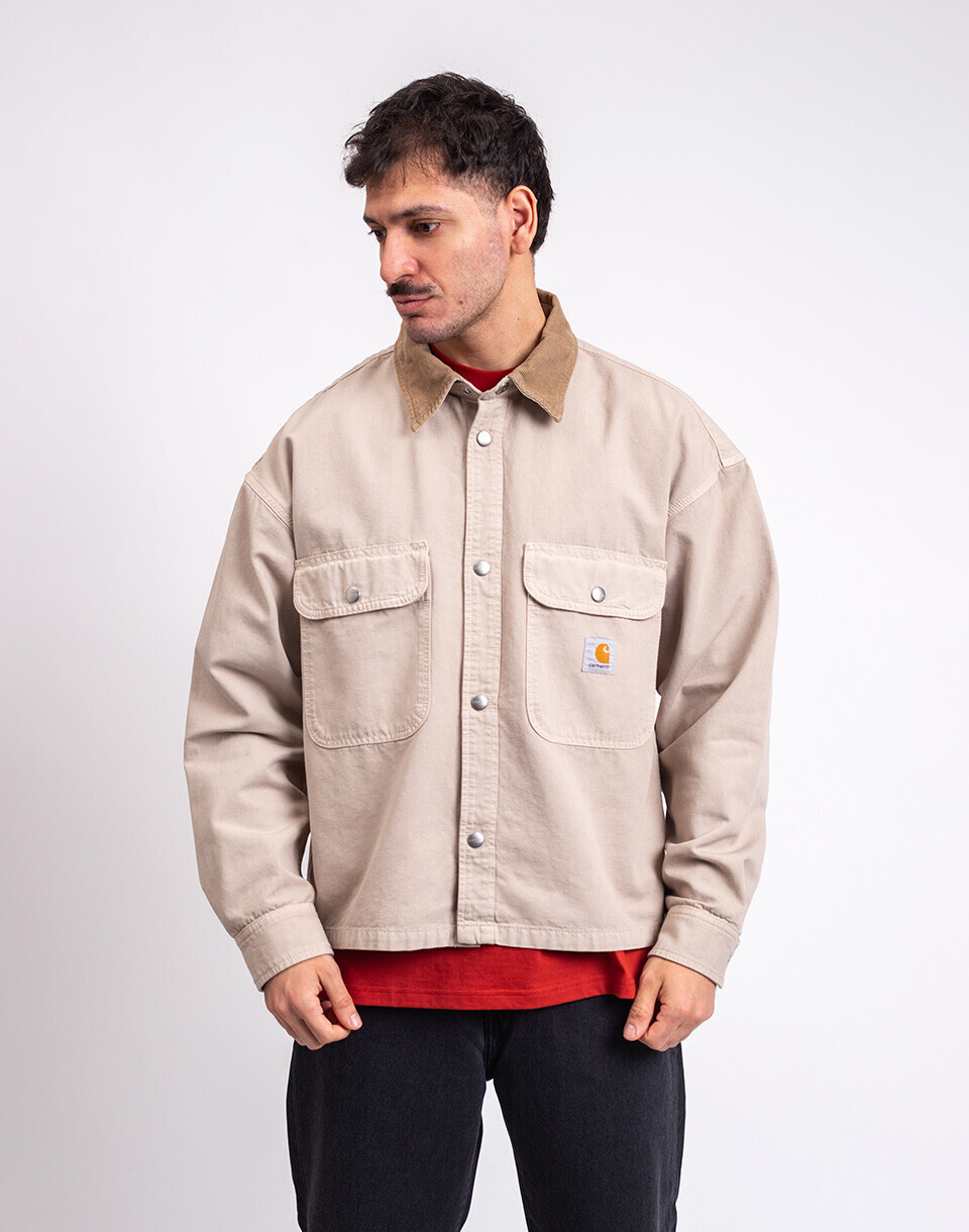 Carhartt WIP Prescott Shirt Jacket String/Leather garment dyed M
