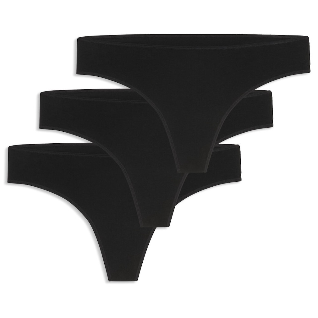 Dámské kalhotky Puma Mainline String 3P Velikost: S / Barva: černá