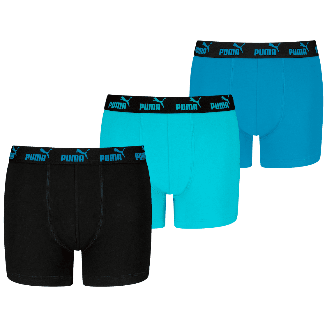 Chlapecké boxerky Puma Elements Basic Boxers 3P Dětská velikost: 128 / Barva: černá/modrá