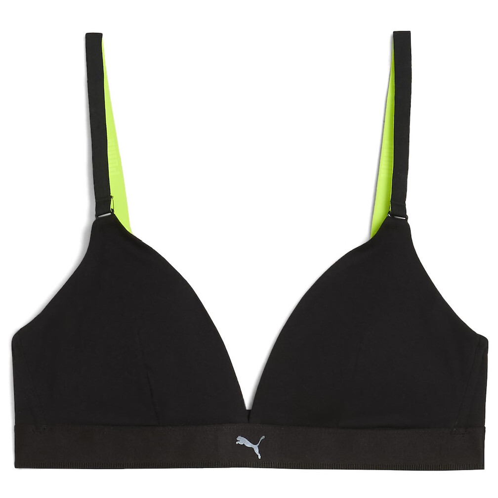 Podprsenka Puma Cotton Triangle Bralette Velikost podprsenky: L / Barva: černá