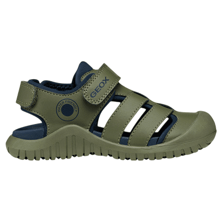 Dětské sandály Geox J S. Fusbetto Pro Bo Sage/Navy Velikost bot (EU): 29 / Barva: modrá