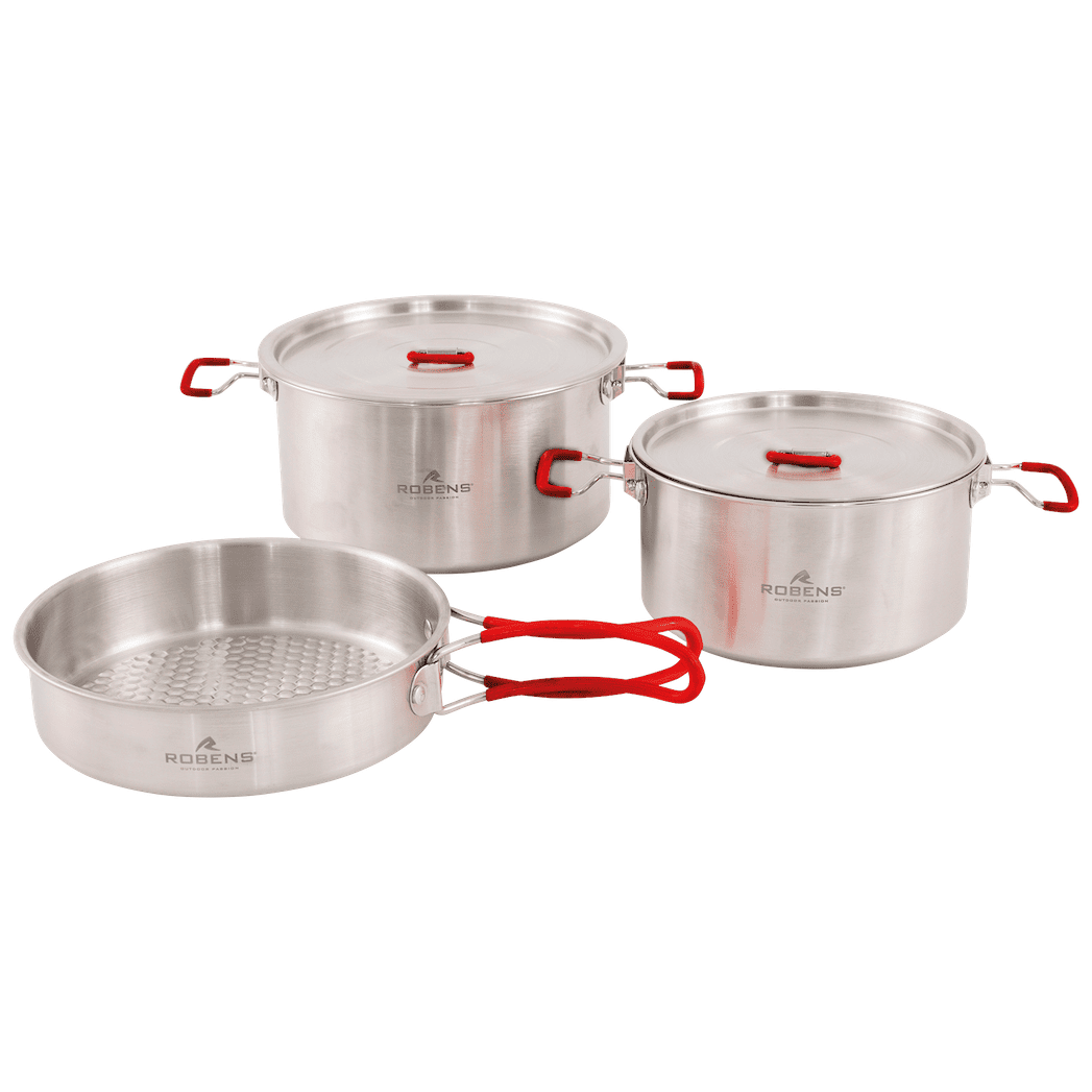 Sada hrnců Robens Sierra Steel Cook Set L Barva: stříbrná