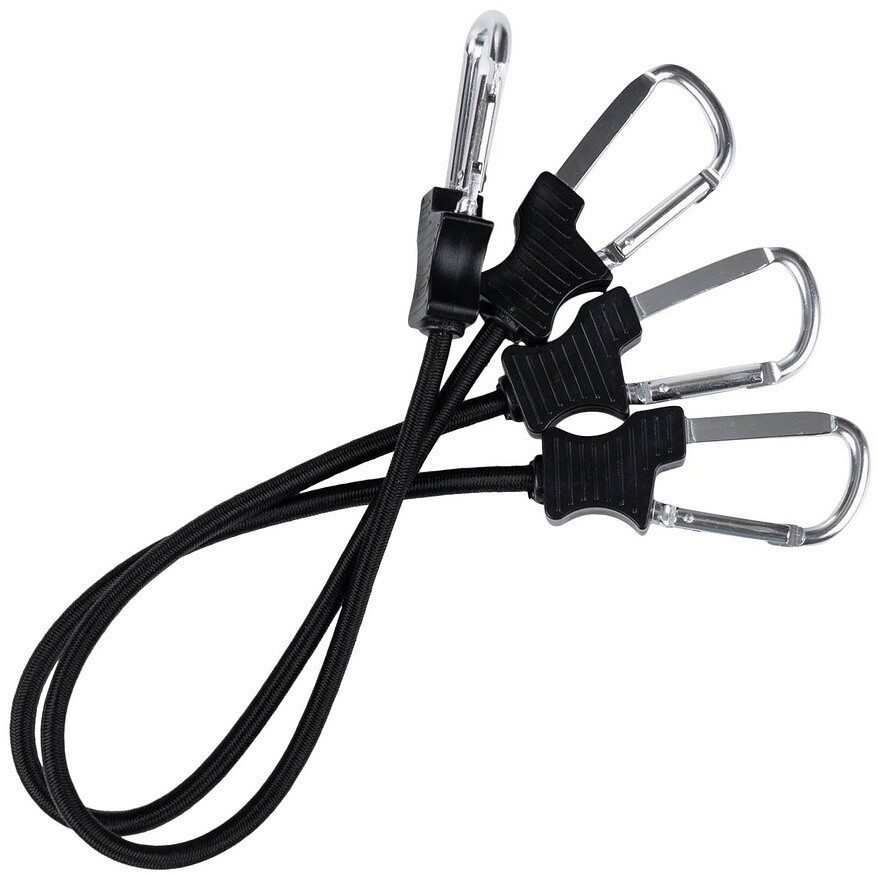 Stahovací šňůra s karabinou 60 cm 2 ks Fosco™ černá