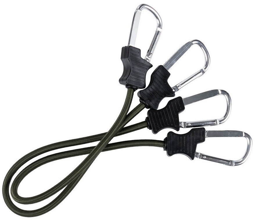 Stahovací šňůra s karabinou 60 cm 2 ks Fosco™ zelená