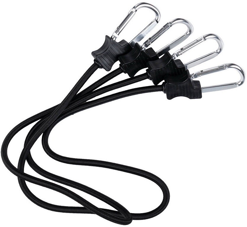 Stahovací šňůra s karabinou 90 cm 2 ks Fosco™ černá