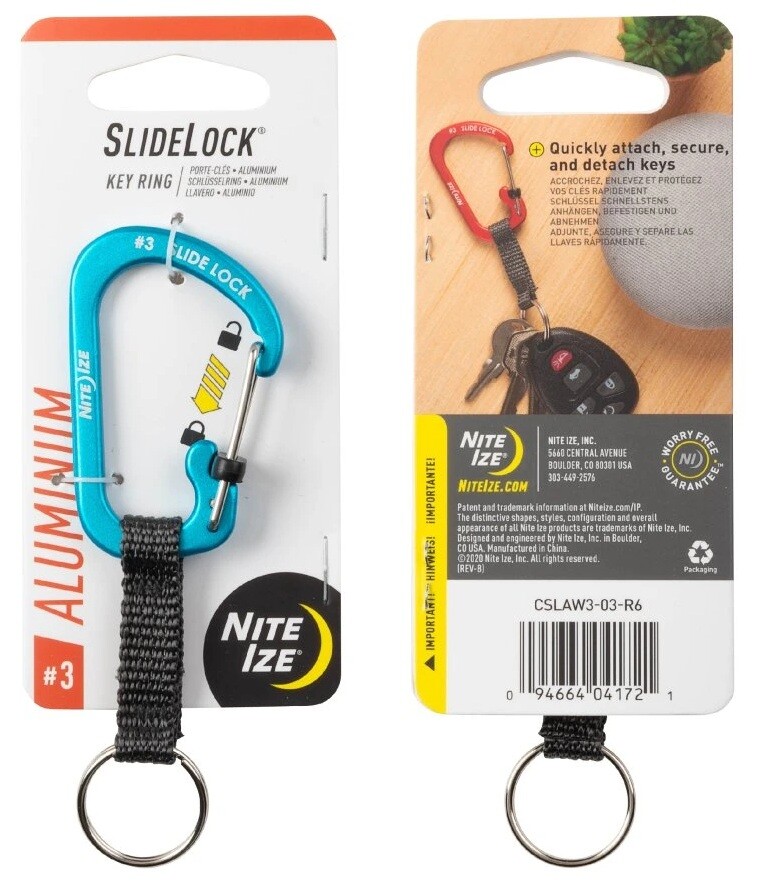 Klíčenka Nite Ize® SlideLock Key Ring Aluminum Barva: Modrá