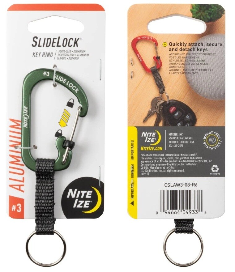Klíčenka Nite Ize® SlideLock Key Ring Aluminum Barva: Zelená