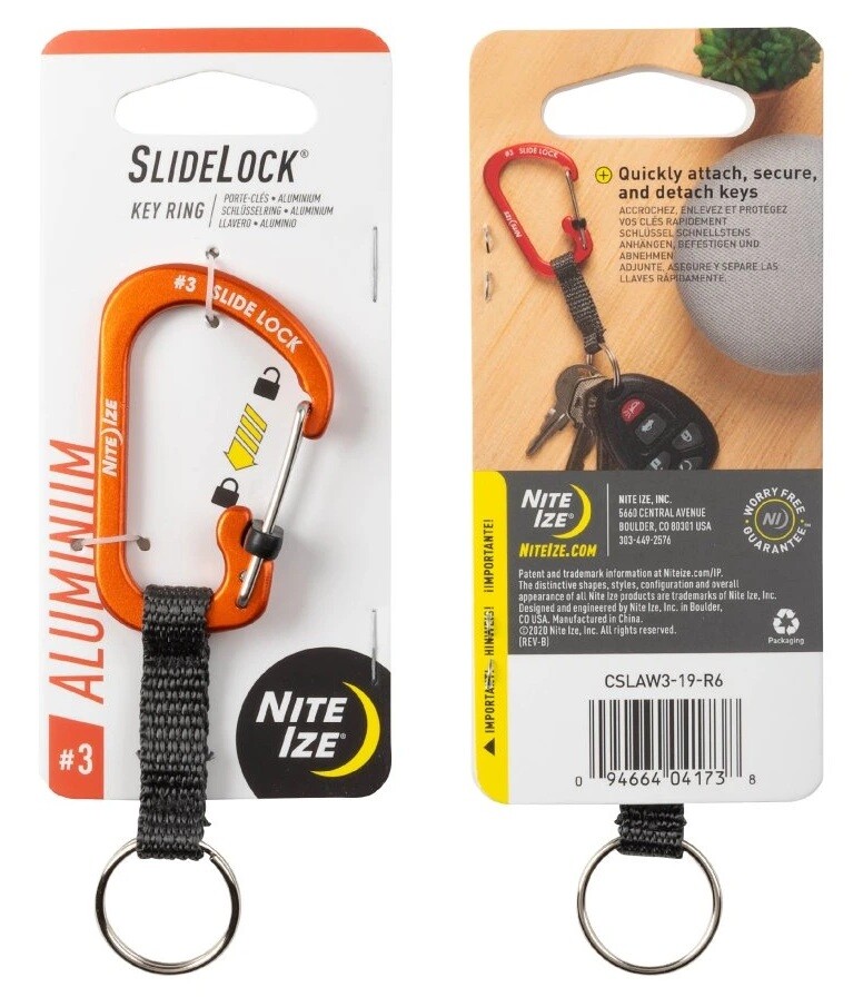 Klíčenka Nite Ize® SlideLock Key Ring Aluminum Barva: oranžová