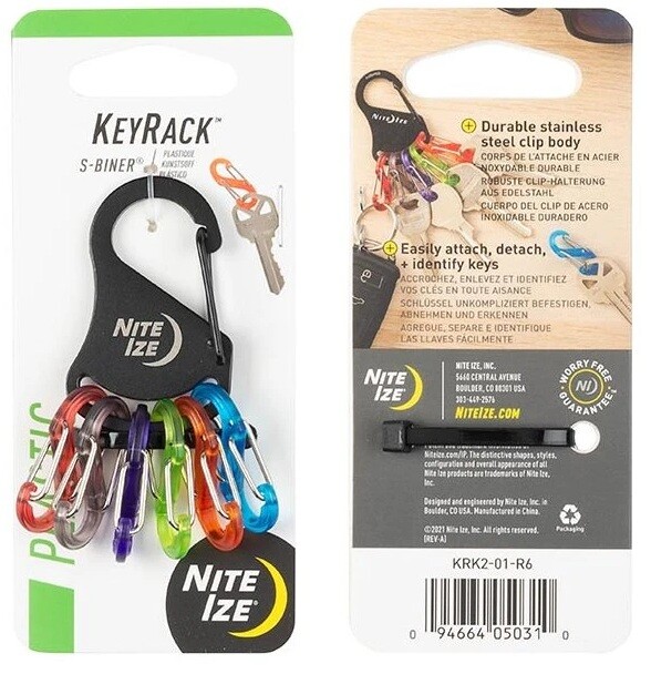 Klíčenka mini s karabinou Nite Ize® Keyrack + S-Biner