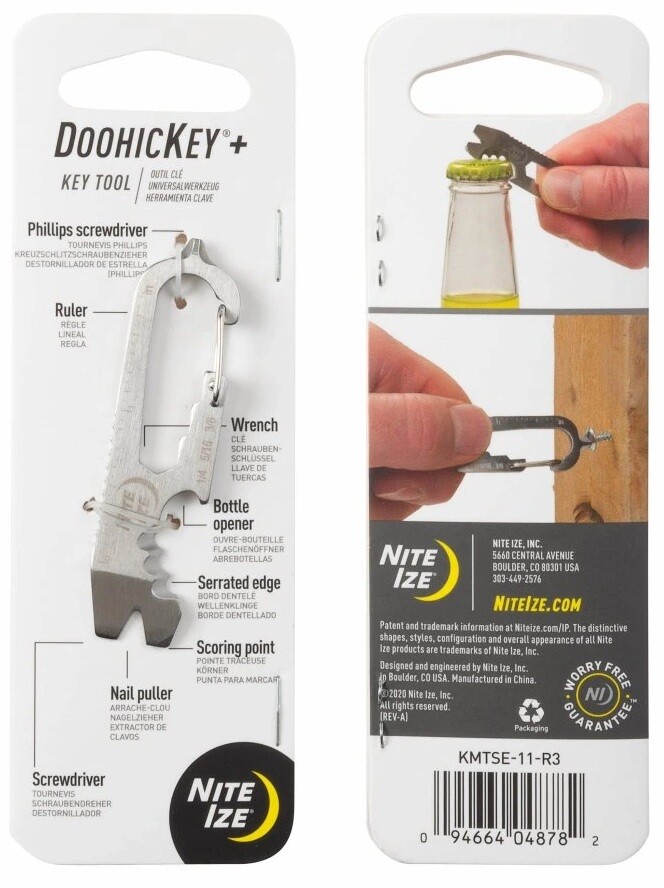 Multifunkční karabinka Nite Ize® DoohicKey® Barva: stříbrná