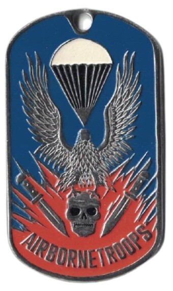 Známka s řetízkem Výsadkové jednotky Rusko