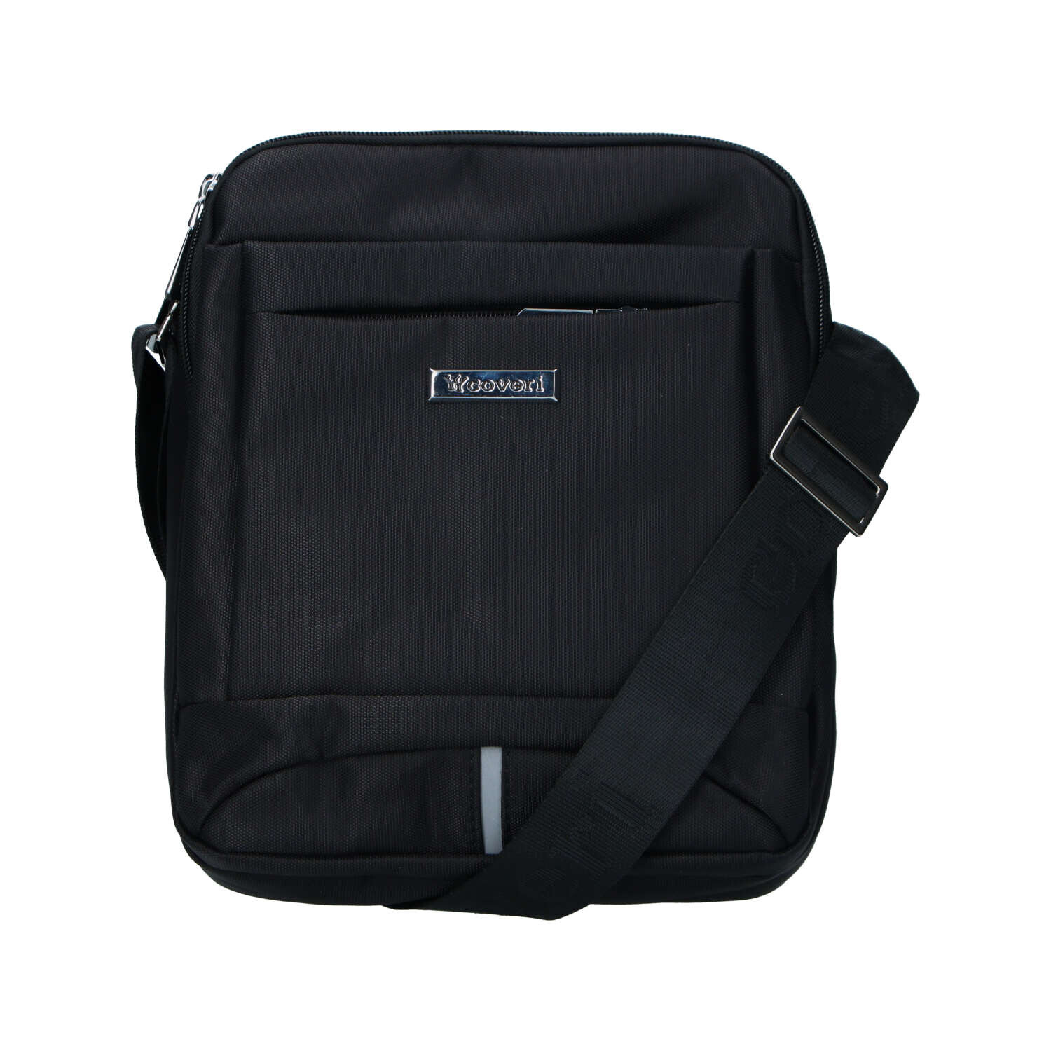 Trendy pánská textilní crossbody taška Piotr, černá