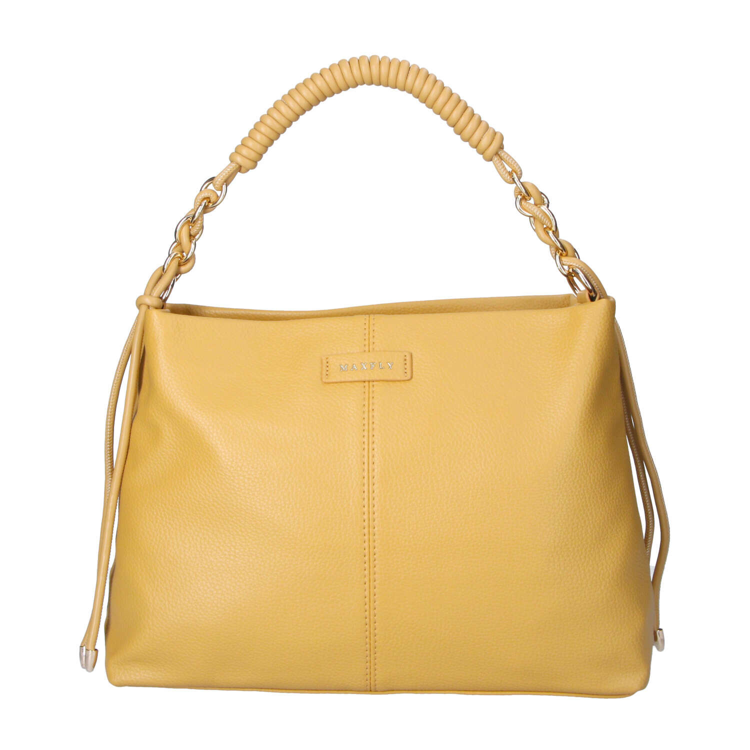 Luxusní dámská koženková kabelka do ruky MaxFly Bodi, žlutá