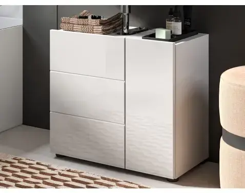 Koupelnová skříňka pod umyvadlo Vira, 60 cm, bílá lesk