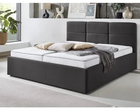 Postel Domango 140x200 cm, antracitově šedá látka