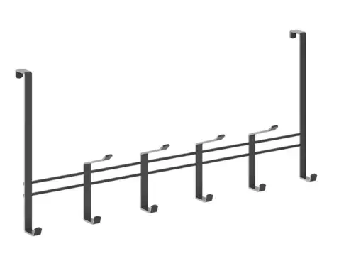 Závěsná lišta na dveře Lava TouchTherm 45 cm, černá