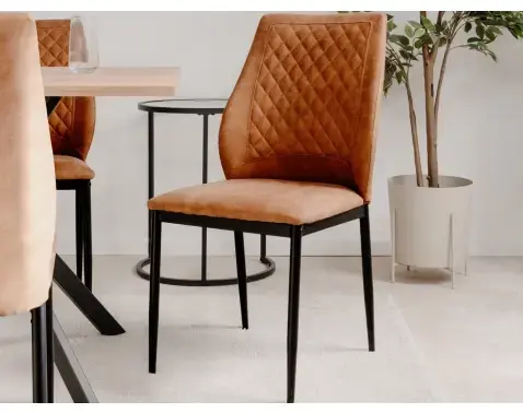 Jídelní židle Lille, koňaková vintage optika kůže