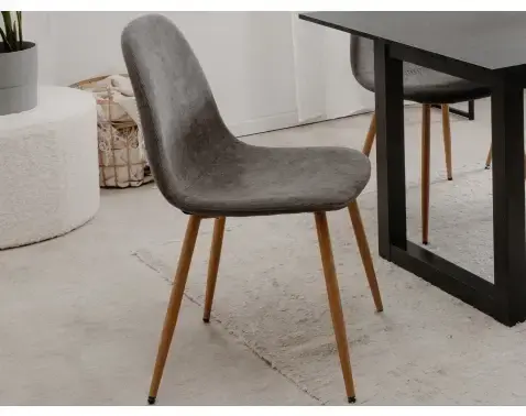 Jídelní židle Alisa, šedá strukturovaná látka