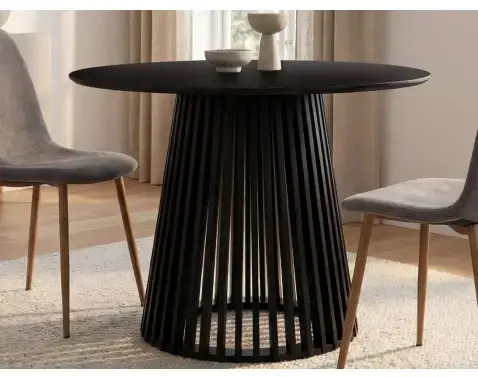 Kulatý jídelní stůl Siluet 100 cm, černý