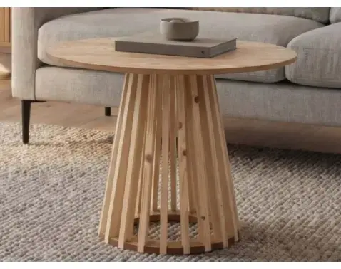 Kulatý konferenční stolek Siluet, světlý jasan