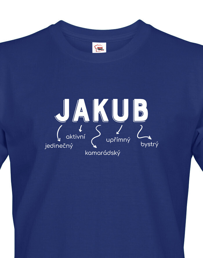 Pánské tričko k svátku s jménem  Jakub
