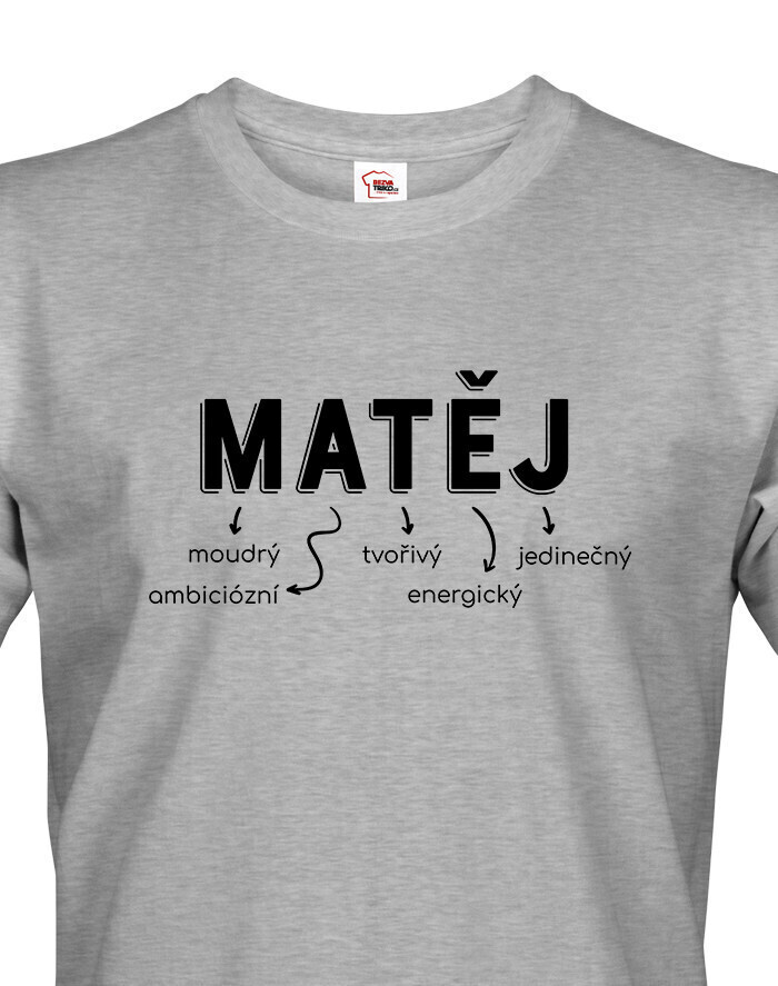 Pánské tričko k svátku s jménem Matěj