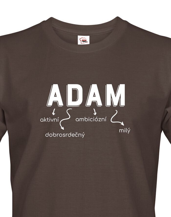 Pánské tričko k svátku s jménem Adam