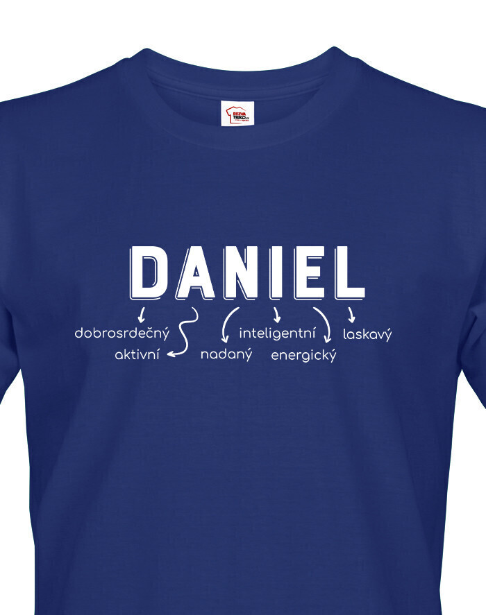 Pánské tričko k svátku s jménem Daniel