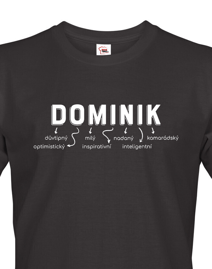 Pánské tričko k svátku s jménem Dominik