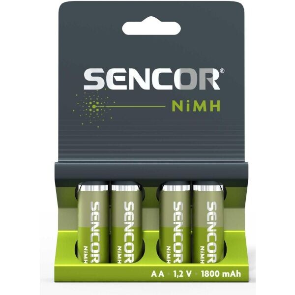 Sencor SBA HR6 4BP AA NiMH 1800mAh Nabíjecí baterie, zelená, velikost