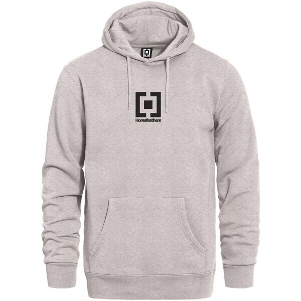 Horsefeathers HOODED SWEATSHIRT VERTICAL MID LOGO Pánská mikina, šedá, velikost