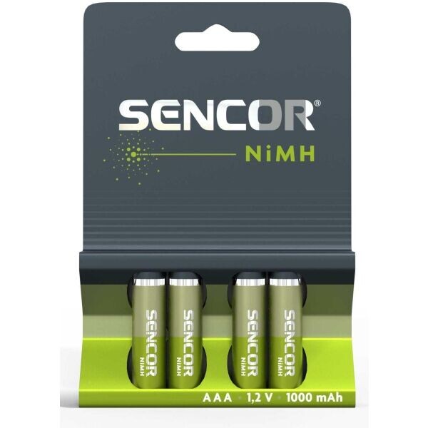 Sencor SBA HR03 4BP AAA NiMH 1000mAh Nabíjecí baterie, zelená, velikost