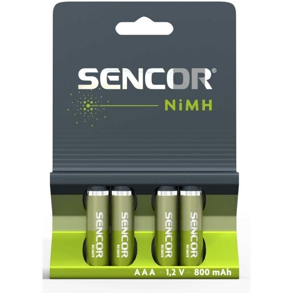 Sencor SBA HR03 4BP AAA NiMH 800mAh Nabíjecí baterie, zelená, velikost