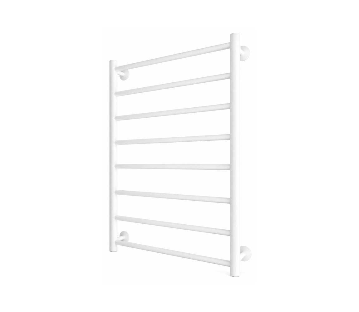 Mario-Radiators Koupelnový žebříkový radiátor INOX FLAT 163W/230V 77x53 cm nerez/bílá 1.137.047735.WM