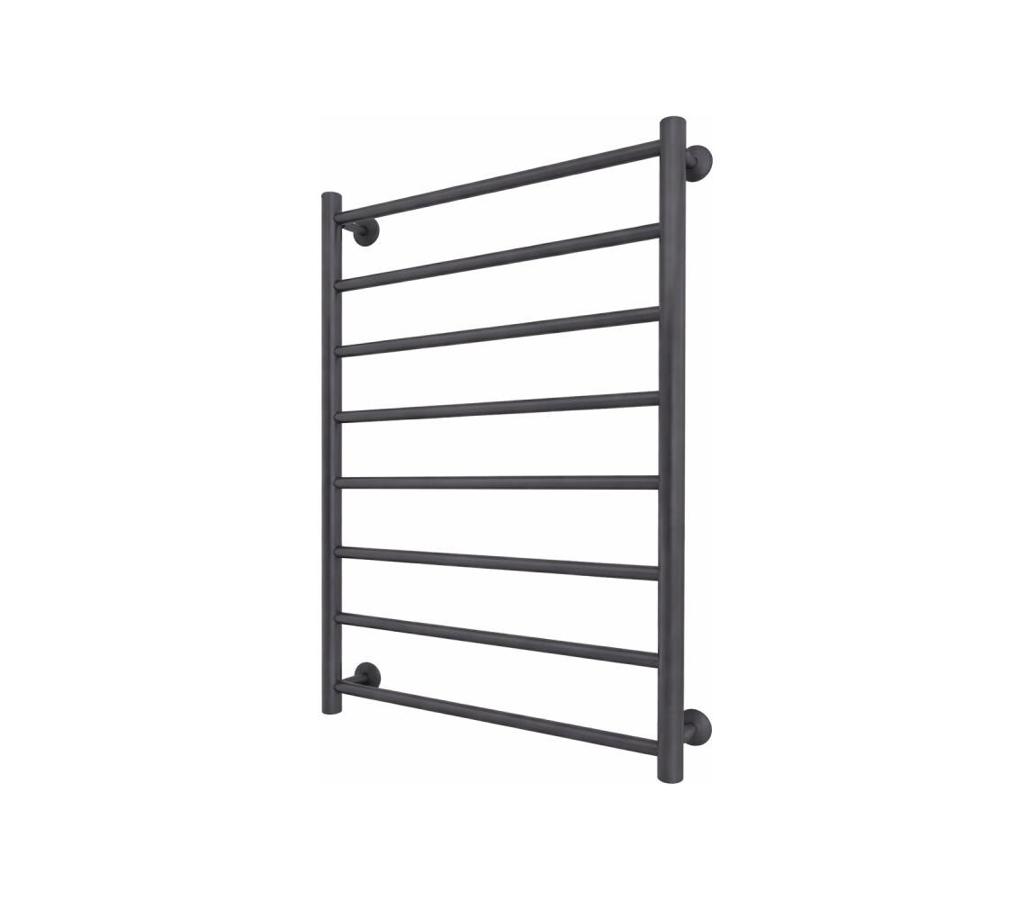 Mario-Radiators Koupelnový žebříkový radiátor INOX FLAT 163W/230V 77x53 cm nerez/antracit 1.4.048083.GR