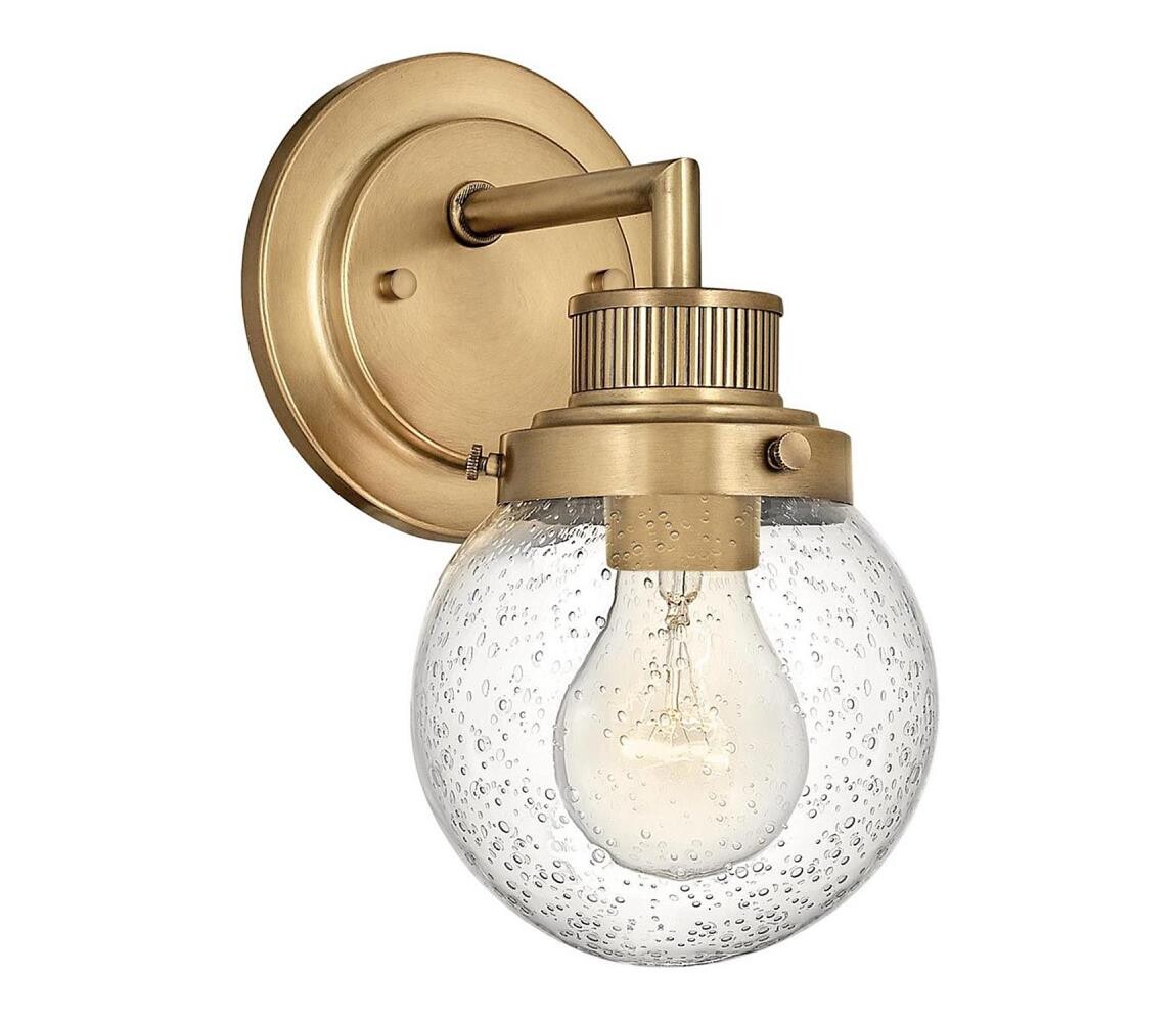 Elstead Quintiesse QN-POPPY1-HB-BATH - Koup. nás. svít. POPPY 1xE27/60W/230V IP44 zlatá QN-POPPY1-HB-BATH