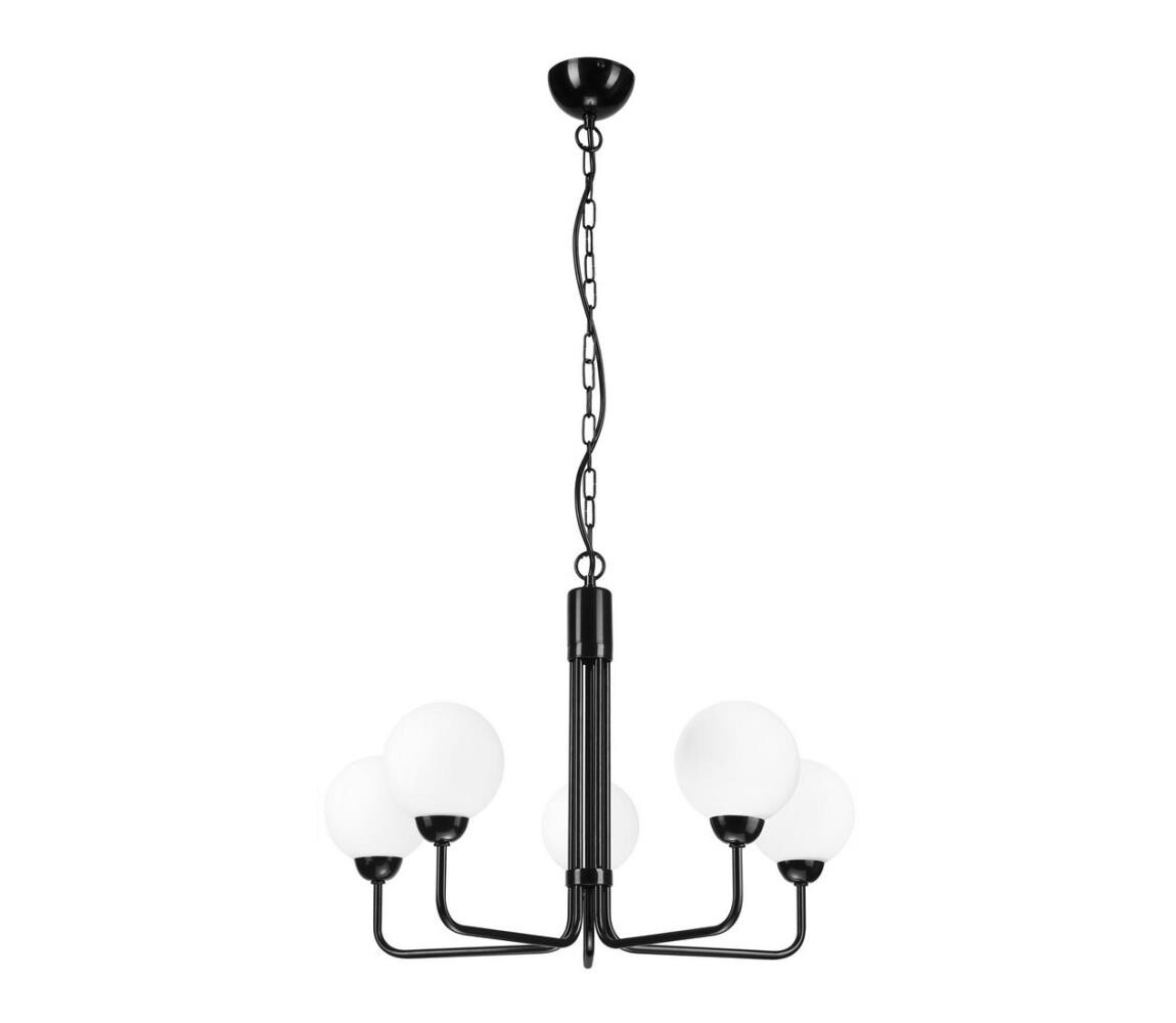 Lustr na řetězu TIFFY 5xG9/5W/230V černá LM-5.156/CZARNY