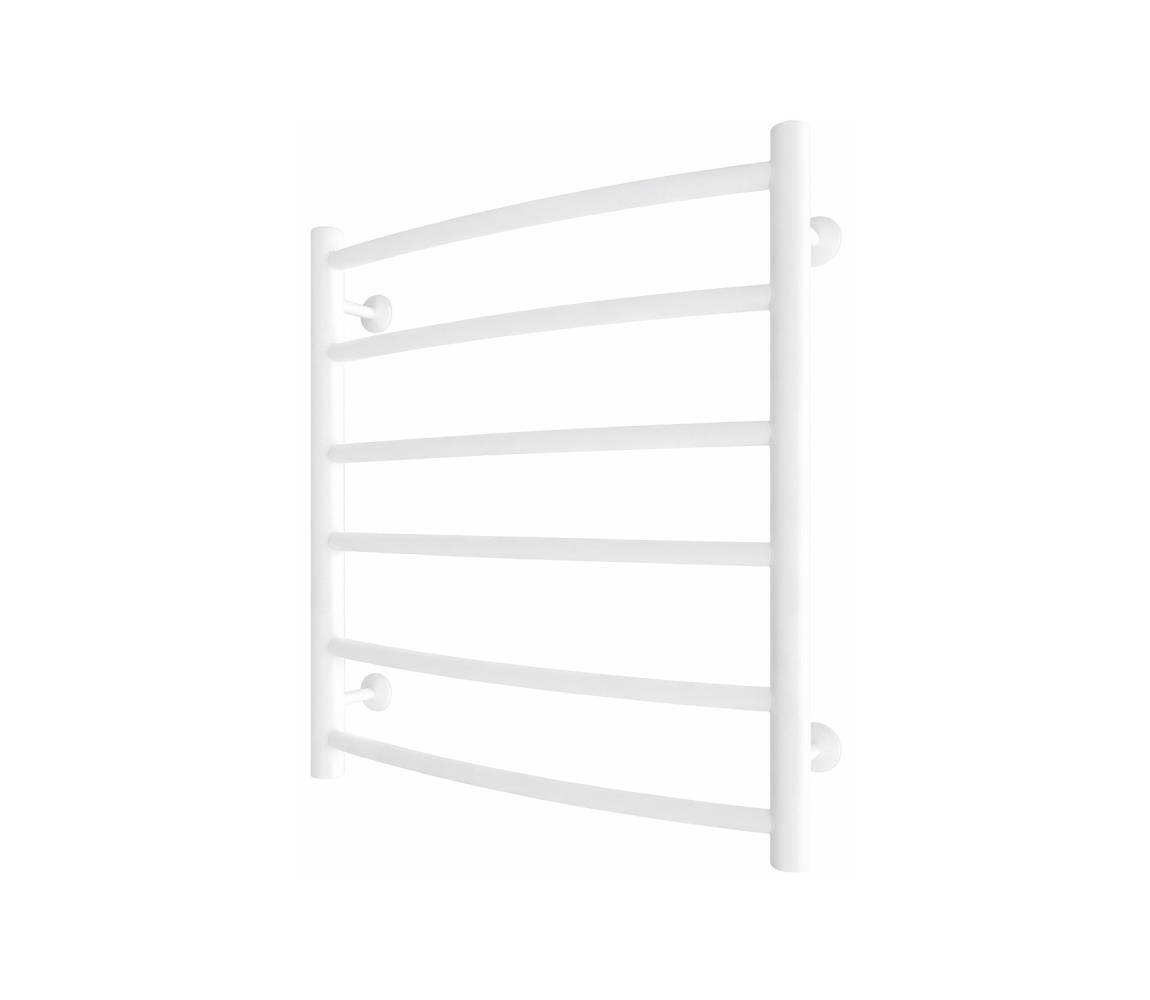 Mario-Radiators Koupelnový žebříkový radiátor INOX CLASSIC 122W/230V 57x53 cm nerez/bílá 1.137.047724.WM
