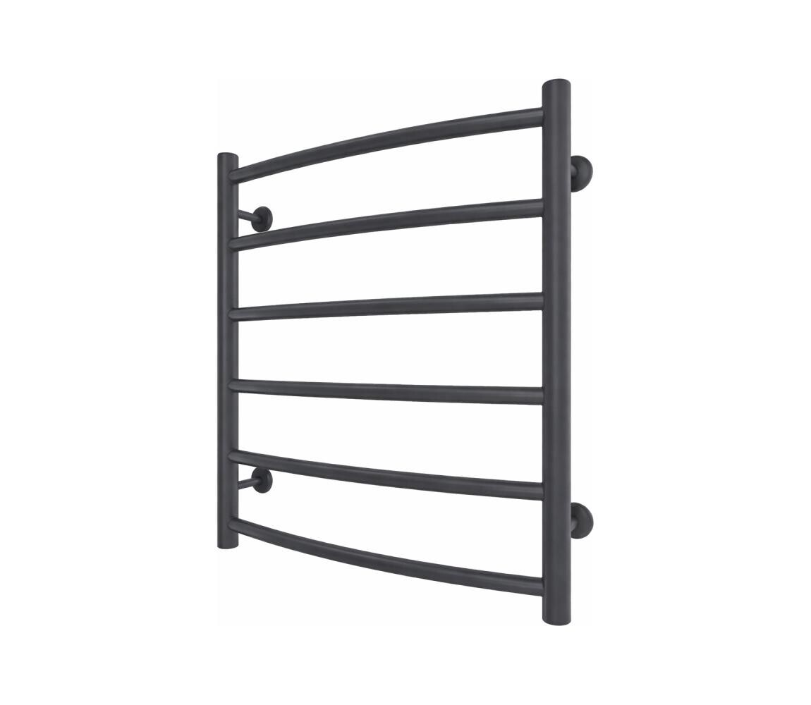 Mario-Radiators Koupelnový žebříkový radiátor INOX CLASSIC 122W/230V 57x53 cm nerez/antracit 1.4.048072.GR