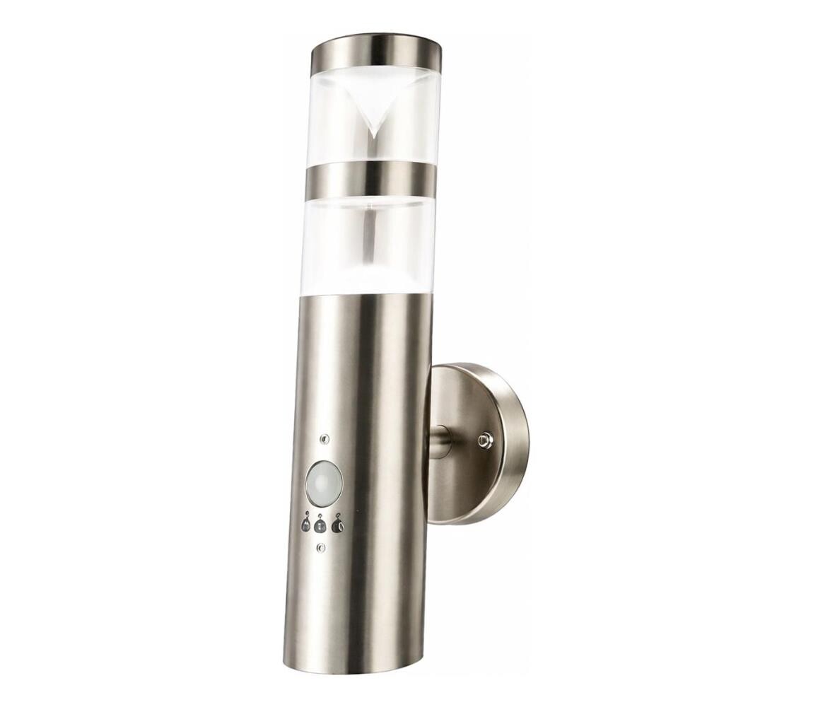 LED Venkovní nástěnné svítidlo se senzorem 1xGU10/5W/230V matný chrom 9A21909