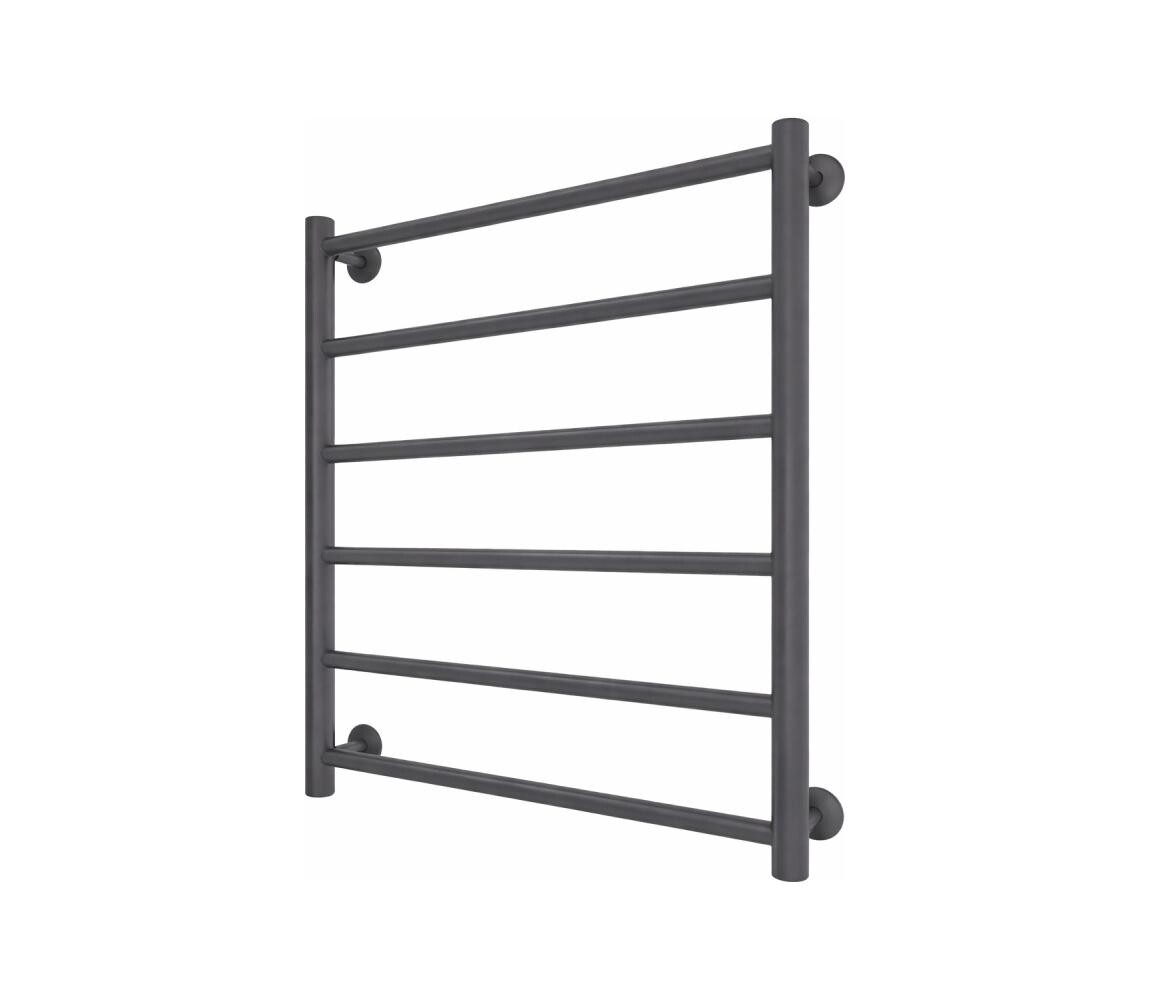 Mario-Radiators Koupelnový žebříkový radiátor INOX FLAT 122W/230V 57x43 cm nerez/antracit 1.4.048081.GR