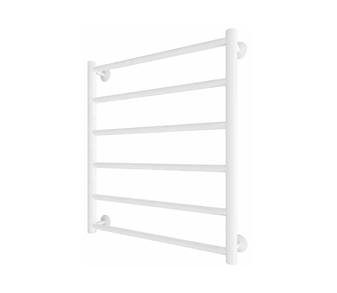 Mario-Radiators Koupelnový žebříkový radiátor INOX FLAT 122W/230V 57x43 cm nerez/bílá 1.137.047733.WM