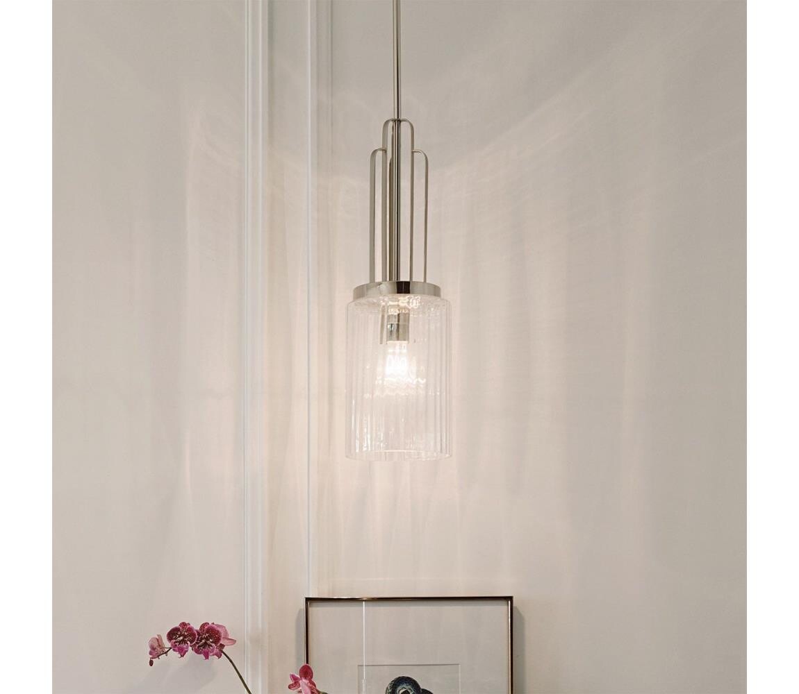 Elstead Quintiesse QN-KIMROSE-MP-PN - Lustr na tyči KIMROSE 1xE27/60W/230V lesklý chrom QN-KIMROSE-MP-PN