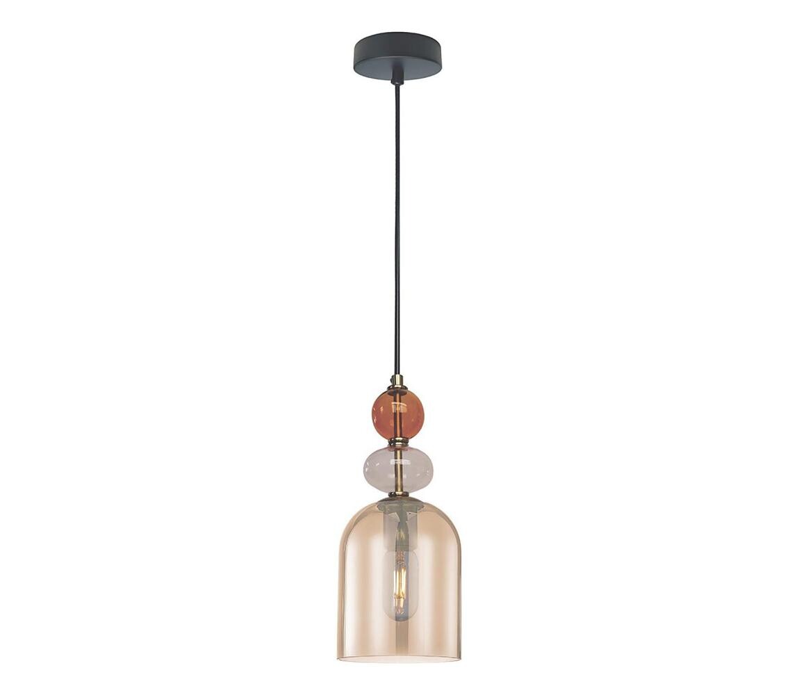Light Prestige Lustr na lanku TROPEA 1xE27/15W/230V černá/kouřová červená/béžová LP-2004/1P M AM
