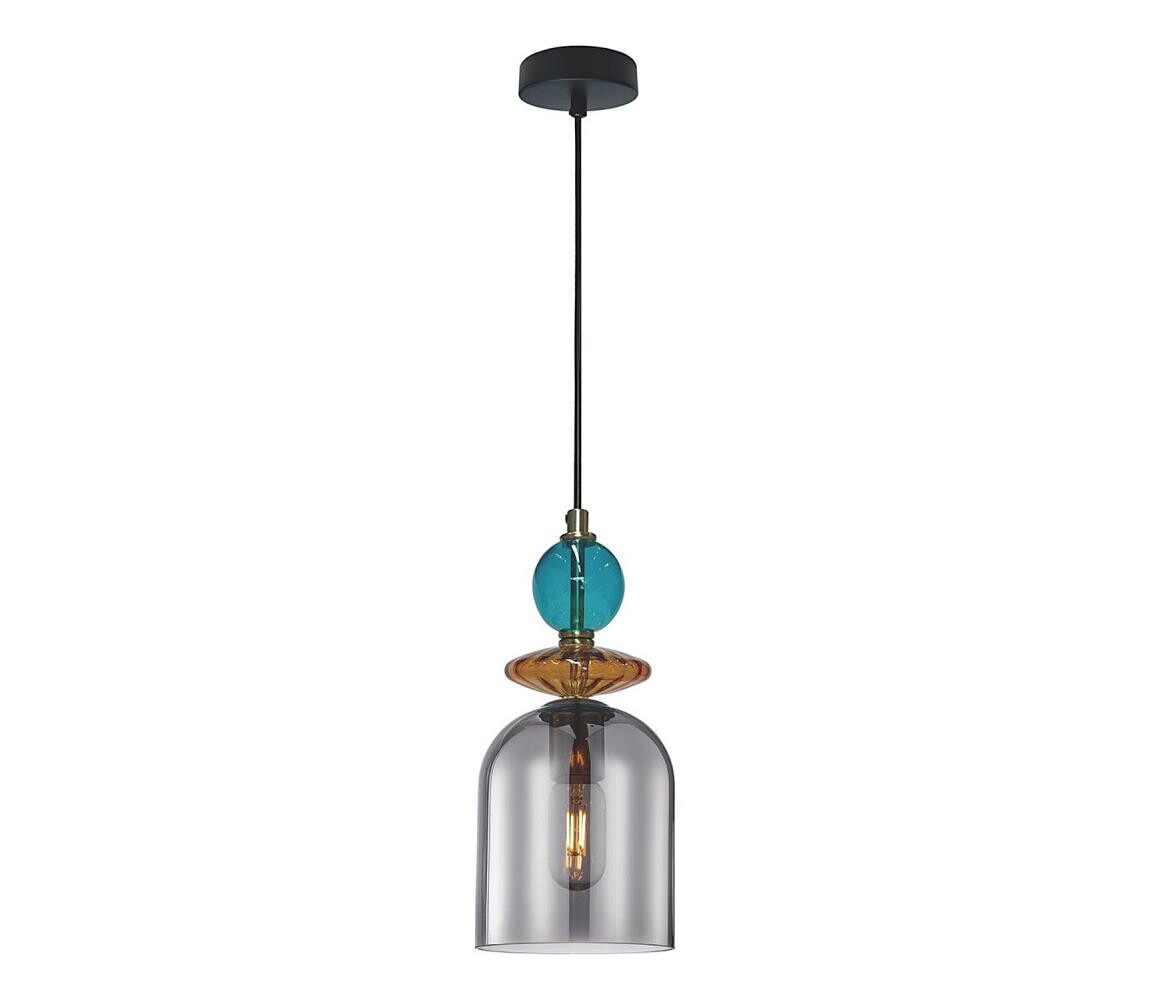Light Prestige Lustr na lanku TROPEA 1xE27/15W/230V černá/kouřová modrá/béžová LP-2004/1P M SM