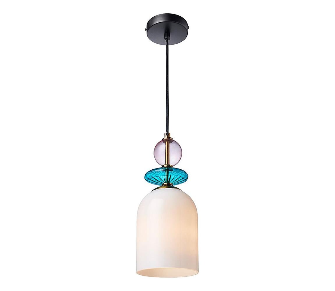 Light Prestige Lustr na lanku TROPEA 1xE27/15W/230V černá/kouřová fialová/modrá/bílá LP-2004/1P M WH
