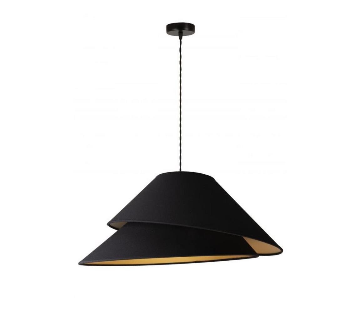 - Lustr na lanku COCO 1xE27/40W/230V pr. 50 cm černá 8984