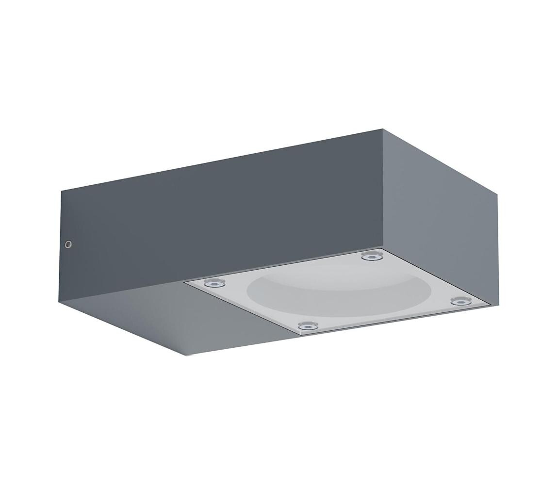 Ideal Lux - Venkovní nástěnné svítidlo SIRIO 1xGX53/9W/230V IP65 antracit 318202