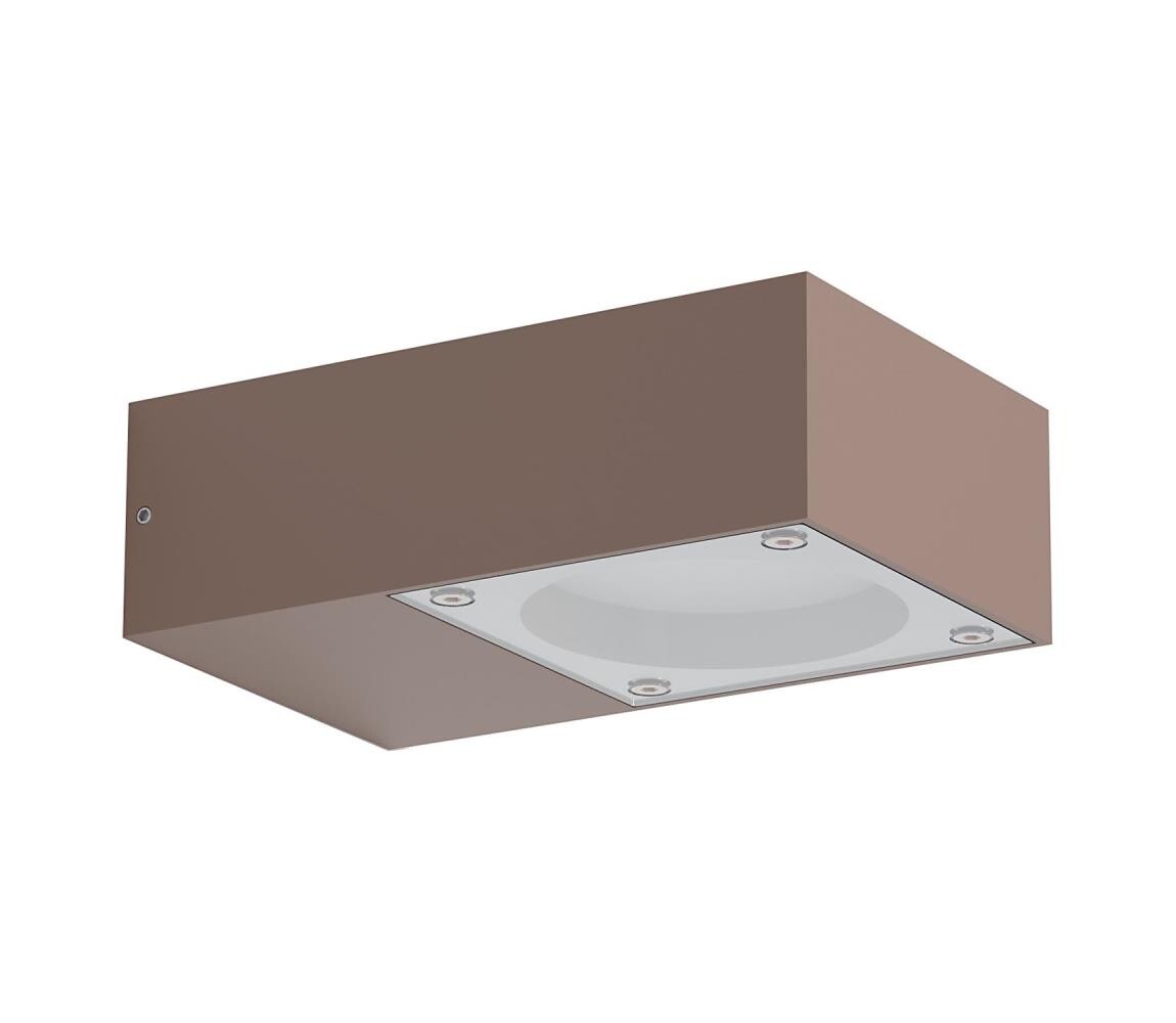 Ideal Lux - Venkovní nástěnné svítidlo SIRIO 1xGX53/9W/230V IP65 hnědá 318196